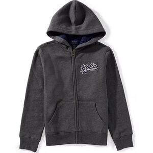 Polo Ralph Lauren Big Boys Gray Heather Classics Logo Hooded Jacket Size XL